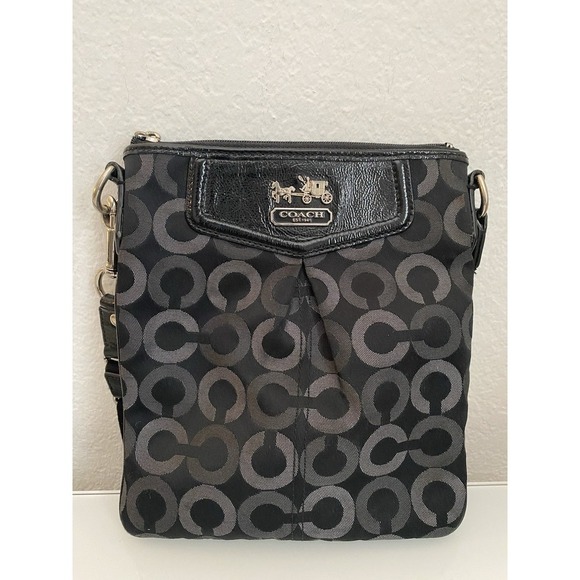 Coach MADISON Black Grey Op Art Stage Coach Crossbody Swingpack 43430 - Picture 3 of 16